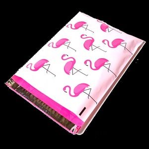 75 (10 x 13) poly mailers - flamingo